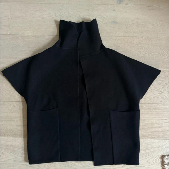 Joie black oversized cardigan with beautiful collar size medium - Picture 2 of 9